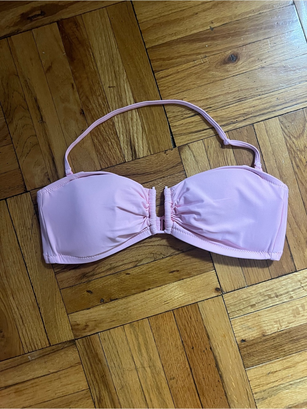 J. Crew Light Pink U-Front Bandeau Bikini Top - Neon Petal